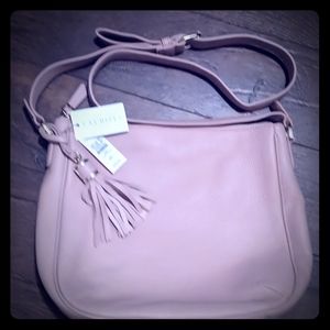 Talbot's pink leather handbag